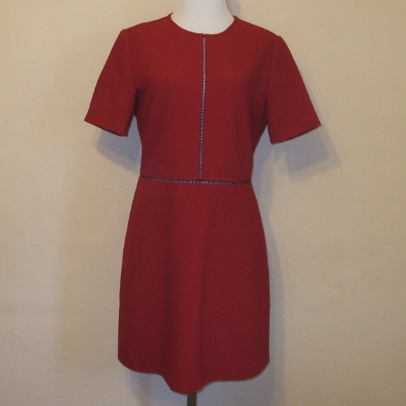 mango suit red dress